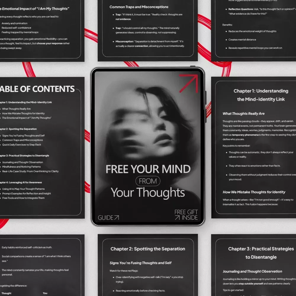 Free Your Mind From Your Thoughts – Transformational Guide on how to separate thoughts from identity, Mindfulness & Self-Awareness Digital Download