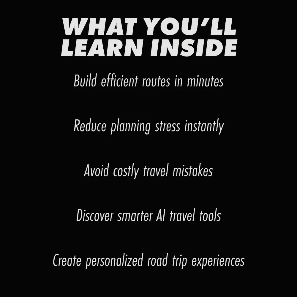 Plan Your Road Trip Faster with AI | Smart Travel Guide Using ai for planning the most efficient road trip route | Digital Download eBook for Travelers