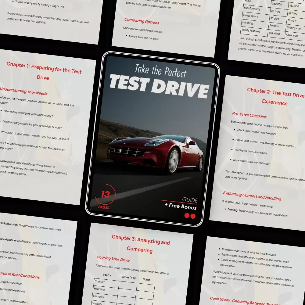 Take the Perfect Test Drive – Smart Car Buying Guide | Learn how to test drive a car effectively | Digital Download for Confident Vehicle Decisions
