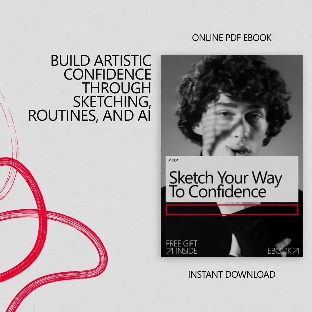 Sketch Your Way to Confidence | Ebook Guide on How to Build Confidence to Draw | Beginner-Friendly Drawing Mindset & Creative Practice Workbook