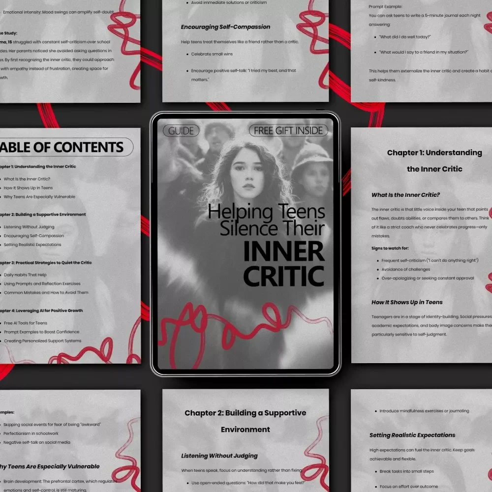 Helping Teens Silence Their Inner Critic – Practical Parenting Guide on how parents can help teens quiet inner critic