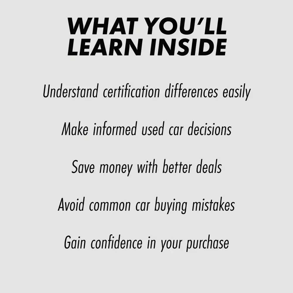 Manufacturer Certified vs Dealer Certified Used Cars: A Comprehensive eBook Guide for Car Buyers