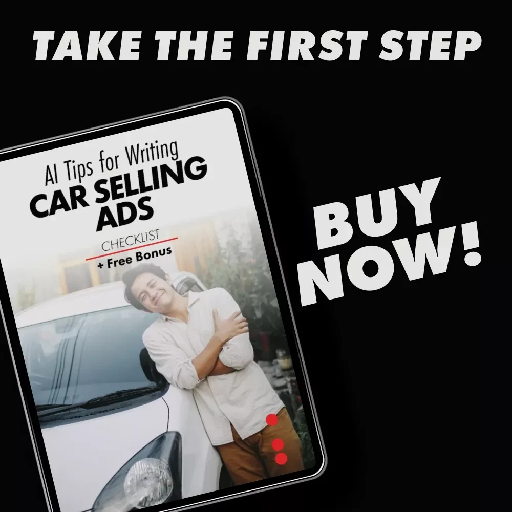 AI Tips for Writing Car Selling Ads – Smart Checklist for Faster Sales, ai for generating a car selling ad description, Digital Download for Private Sellers & Dealers