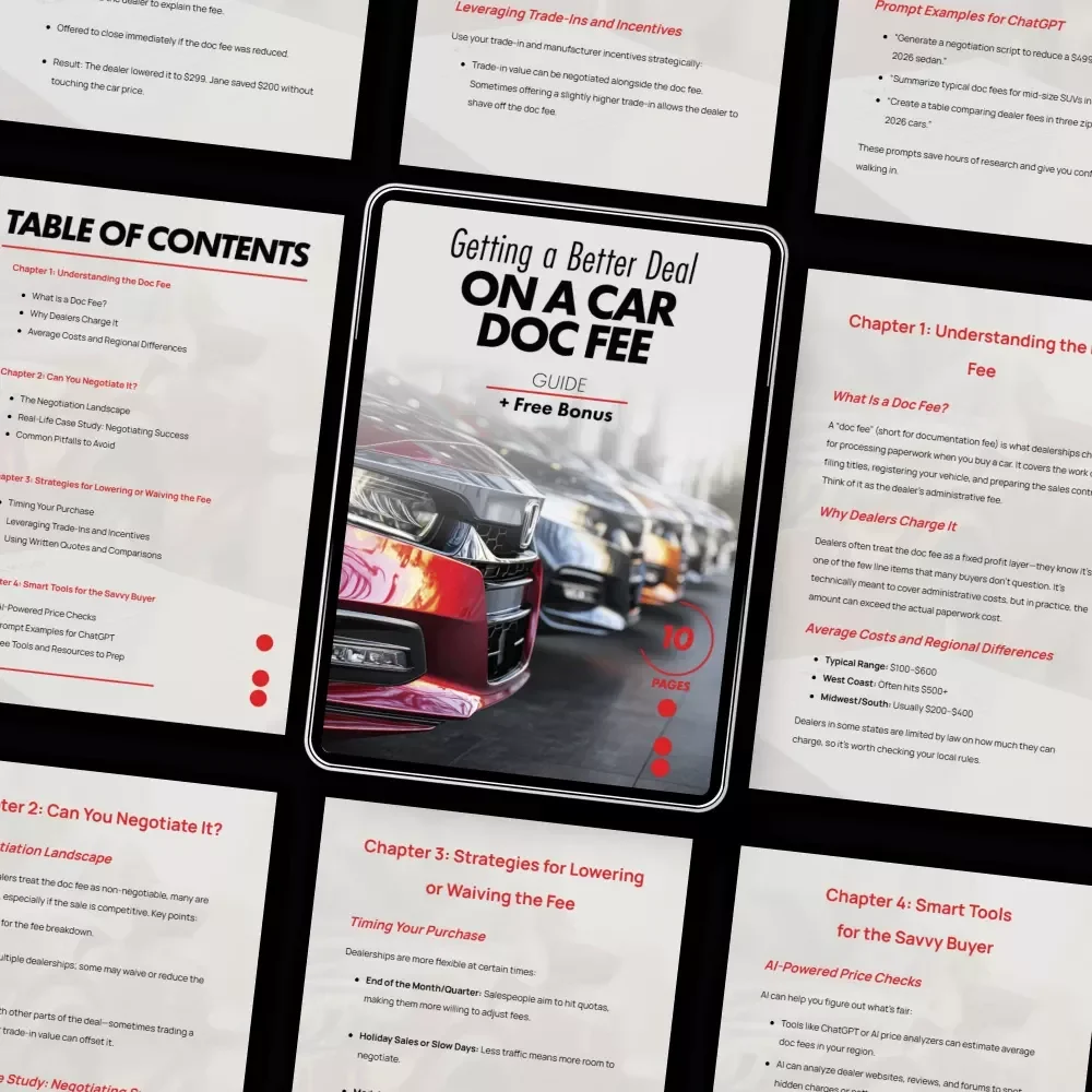 Getting a Better Deal on a Car Doc Fee | Smart Buyer Guide Answering “doc fee on a car purchase can you negotiate it”