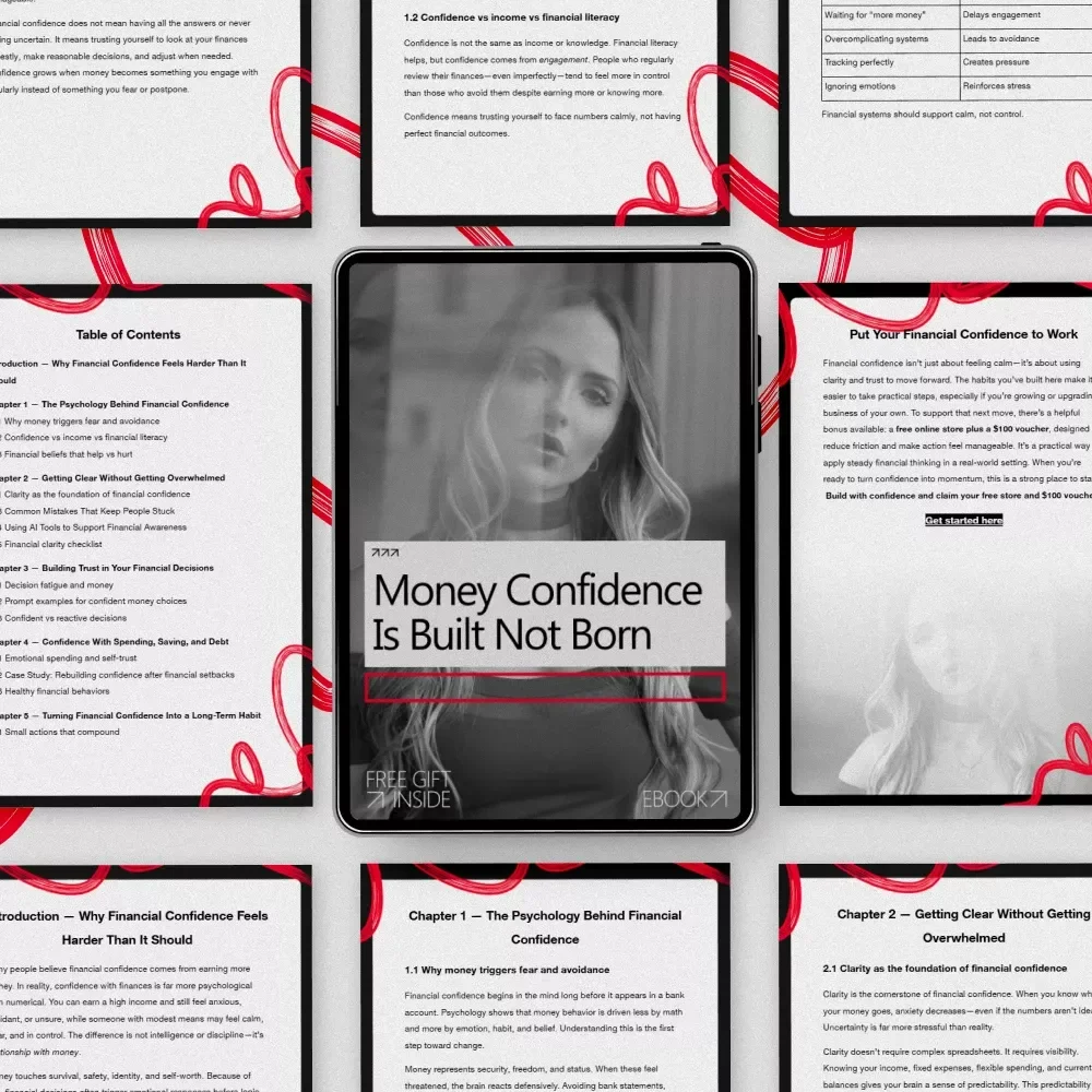 Money Confidence Is Built Not Born | How to Be Confident With Your Finances eBook Guide for Smart Money Mindset & Financial Clarity