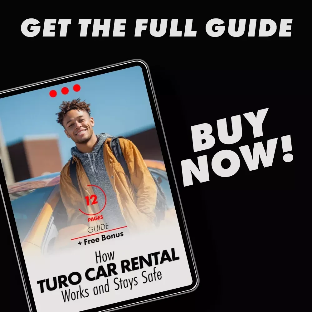 How Turo Car Rental Works and Stays Safe | Step-by-Step Turo Guide, Car Sharing Safety Tips, AI Tools for Smarter Rentals, Digital Download eBook