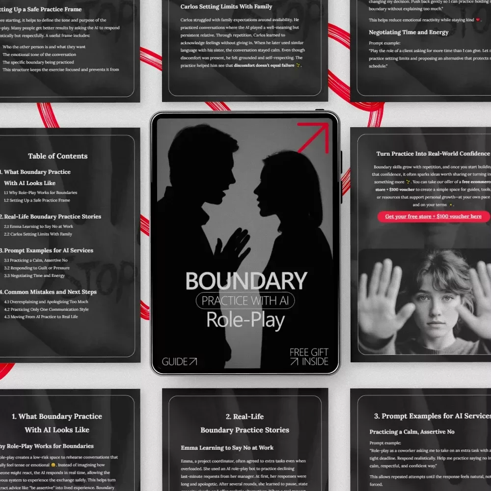 Boundary Practice With AI Role-Play – Digital Guide for Confident Communication, Assertive Scripts, ai role-play bot for setting boundaries practice