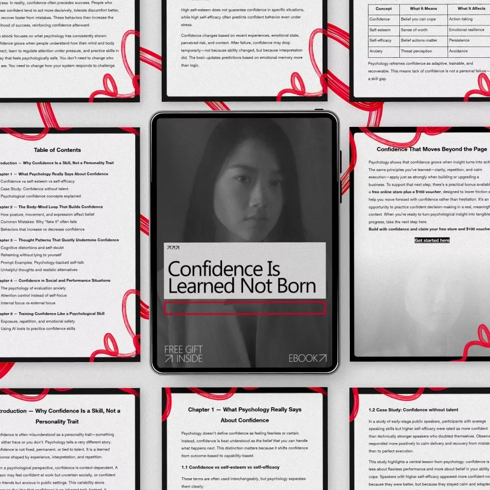 Confidence Is Learned Not Born – Psychology-Based Confidence Lessons from Psychology eBook for Building Real Self-Belief