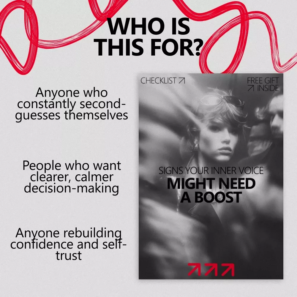 Signs Your Inner Voice Might Need a Boost – Self-Trust & Confidence Digital Guide, Inner Voice Checklist, Decision-Making eBook with AI Support