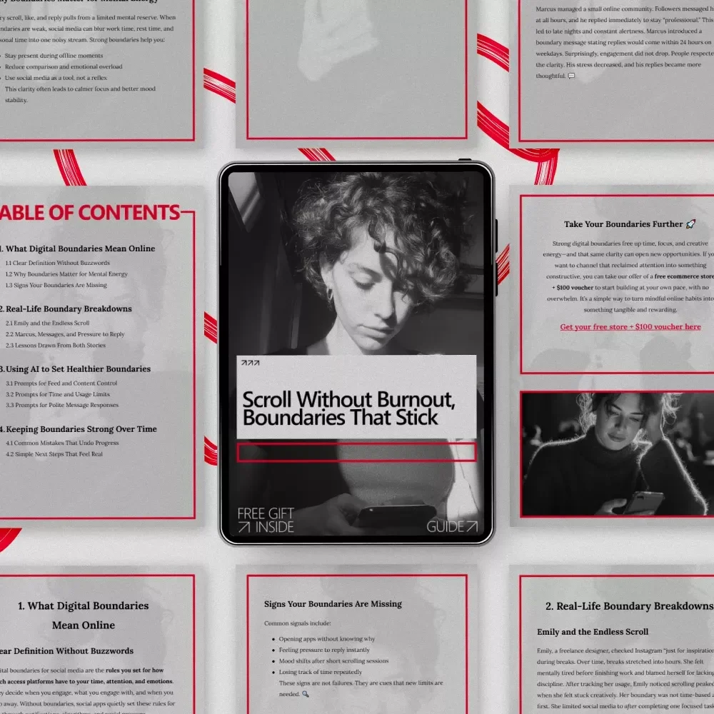 Scroll Without Burnout, Boundaries That Stick – A Practical Guide to Digital Boundaries for Social Media, Mindful Scrolling & Online Balance