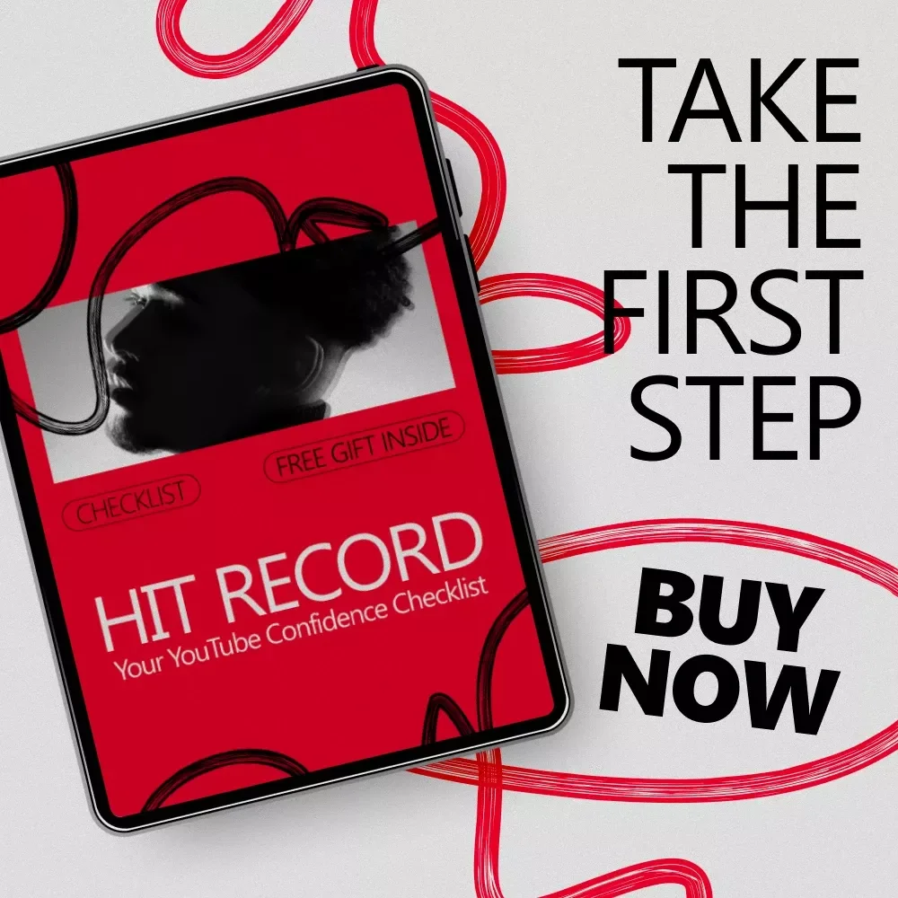 Hit Record: Your YouTube Confidence Checklist | Beginner Creator Digital Download | How to Build Confidence to Start a YouTube Channel