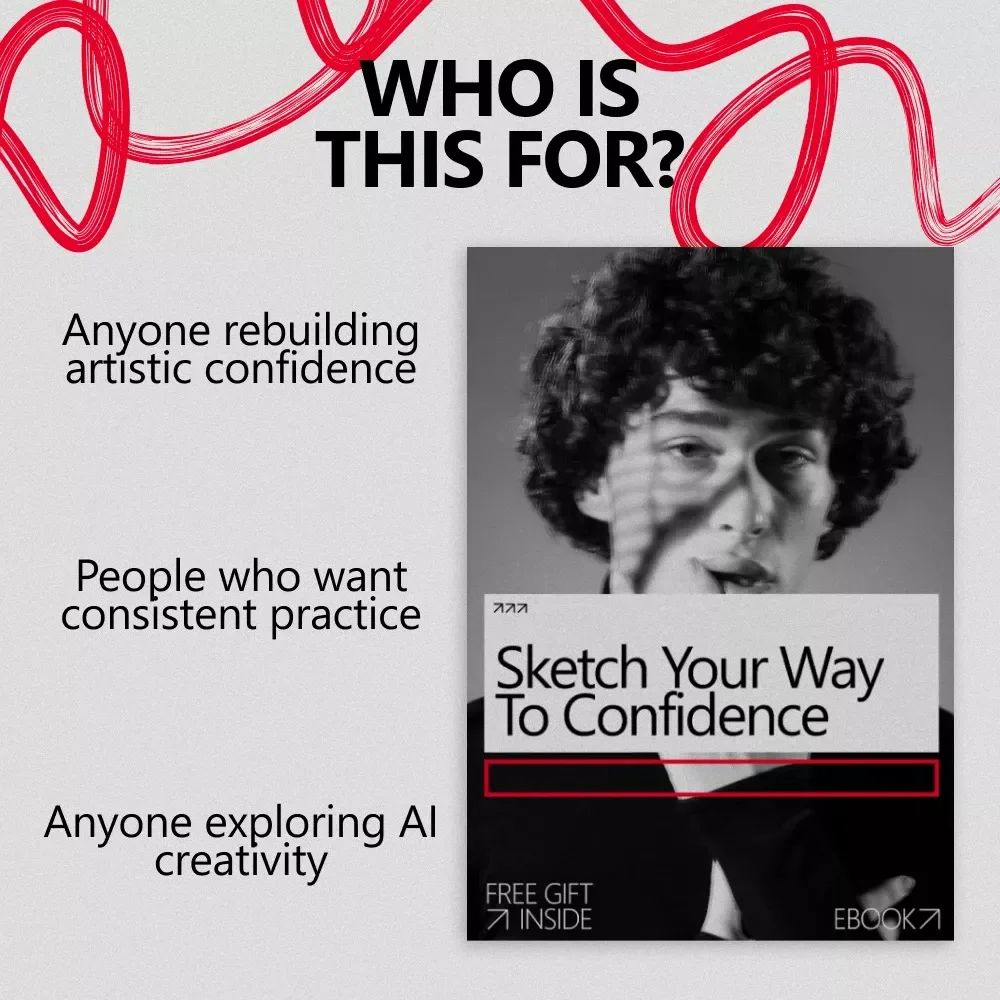Sketch Your Way to Confidence | Ebook Guide on How to Build Confidence to Draw | Beginner-Friendly Drawing Mindset & Creative Practice Workbook