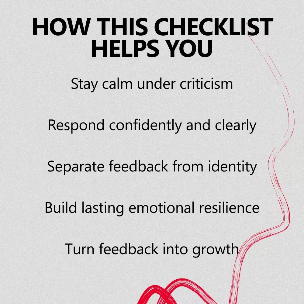 The Resilient Mindset Checklist – A Practical Guide on How to Defend Yourself Against Criticism with Confidence & Emotional Strength