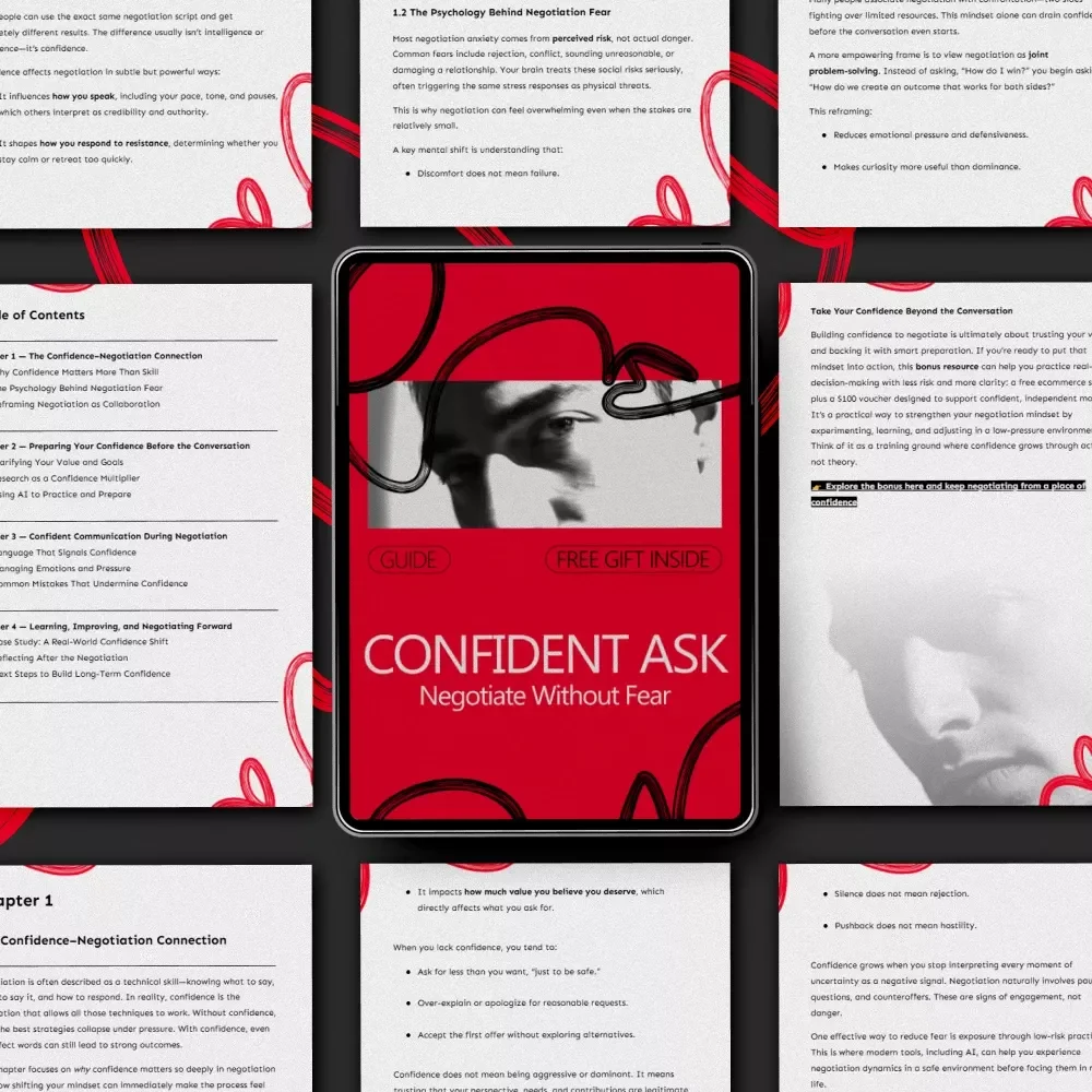 Confident Ask: Negotiate Without Fear | A Practical Guide on how to build confidence to negotiate Calmly, Clearly, and Successfully