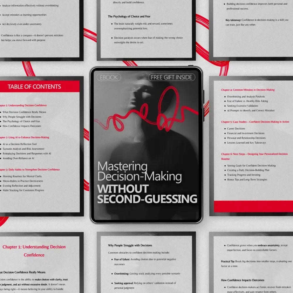 Mastering Decision-Making Without Second-Guessing: Build Confidence in Decision Making with AI, Habits & Case Studies eBook