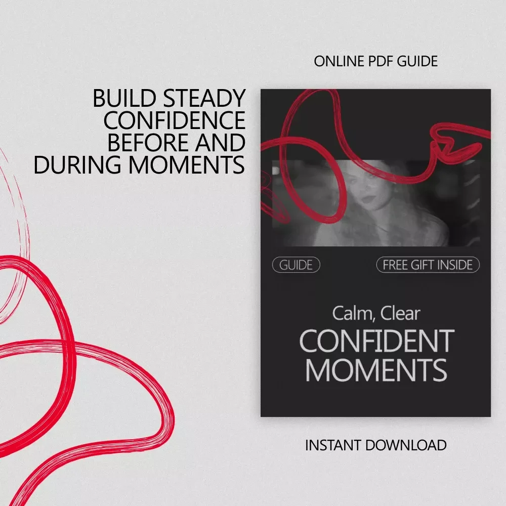Calm, Clear, Confident Moments – A Practical Guide on how to feel confident before important events | Digital Download