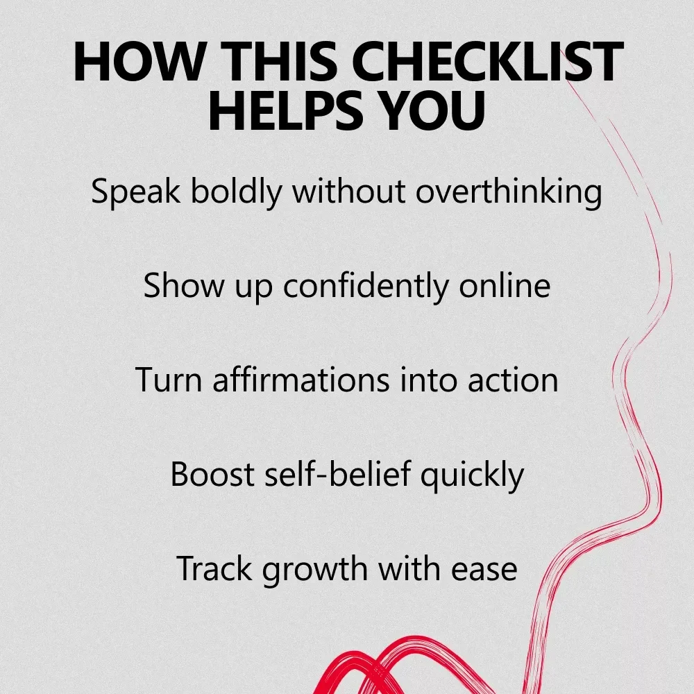 Unshakeable Confidence – AI-Powered Checklist for Daily Confidence Affirmations, Mindset Reset & Bold Self-Belief