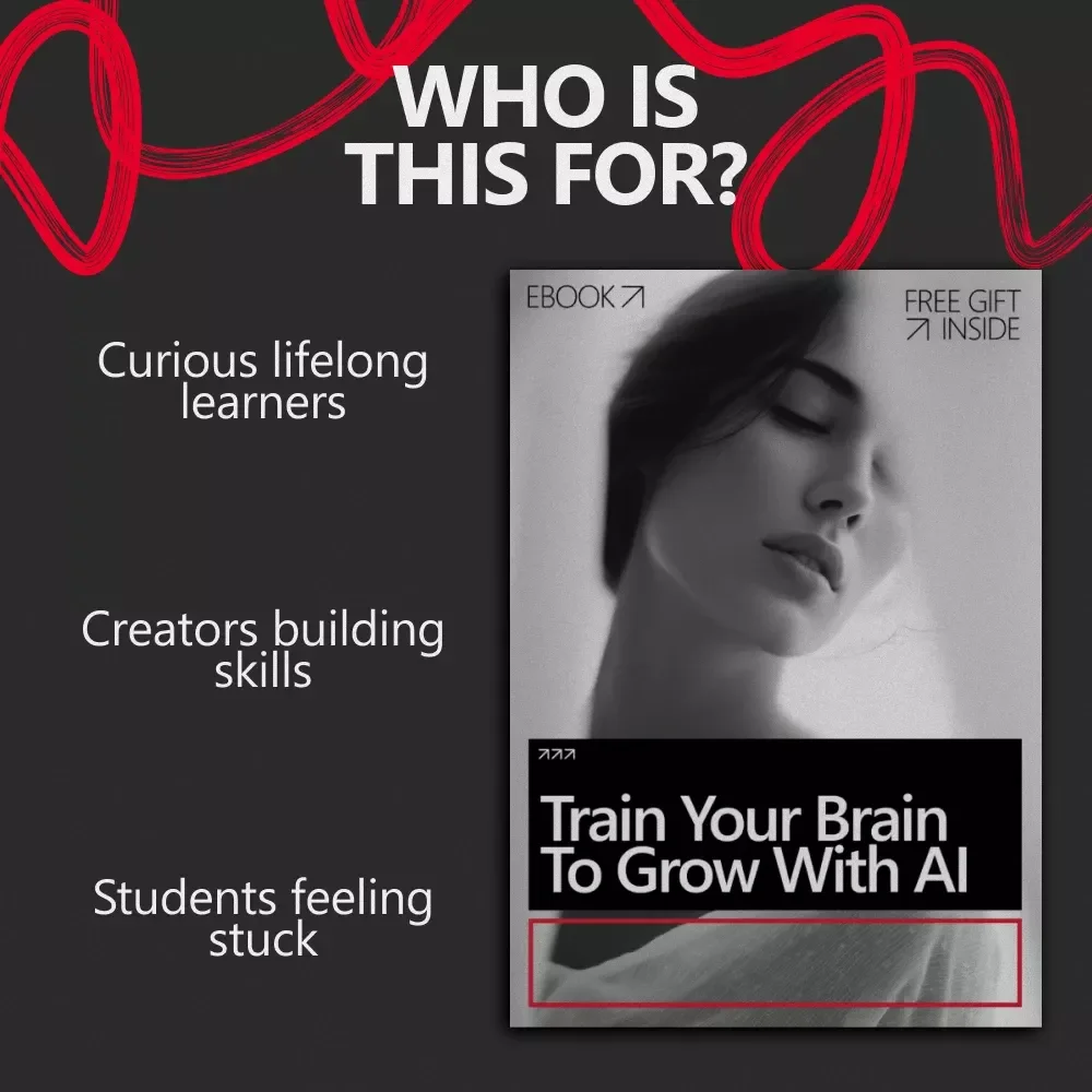 Train Your Brain to Grow With AI | Practical Ebook Guide on how to build growth mindset with ai for Learning Faster, Confidence & Personal Growth