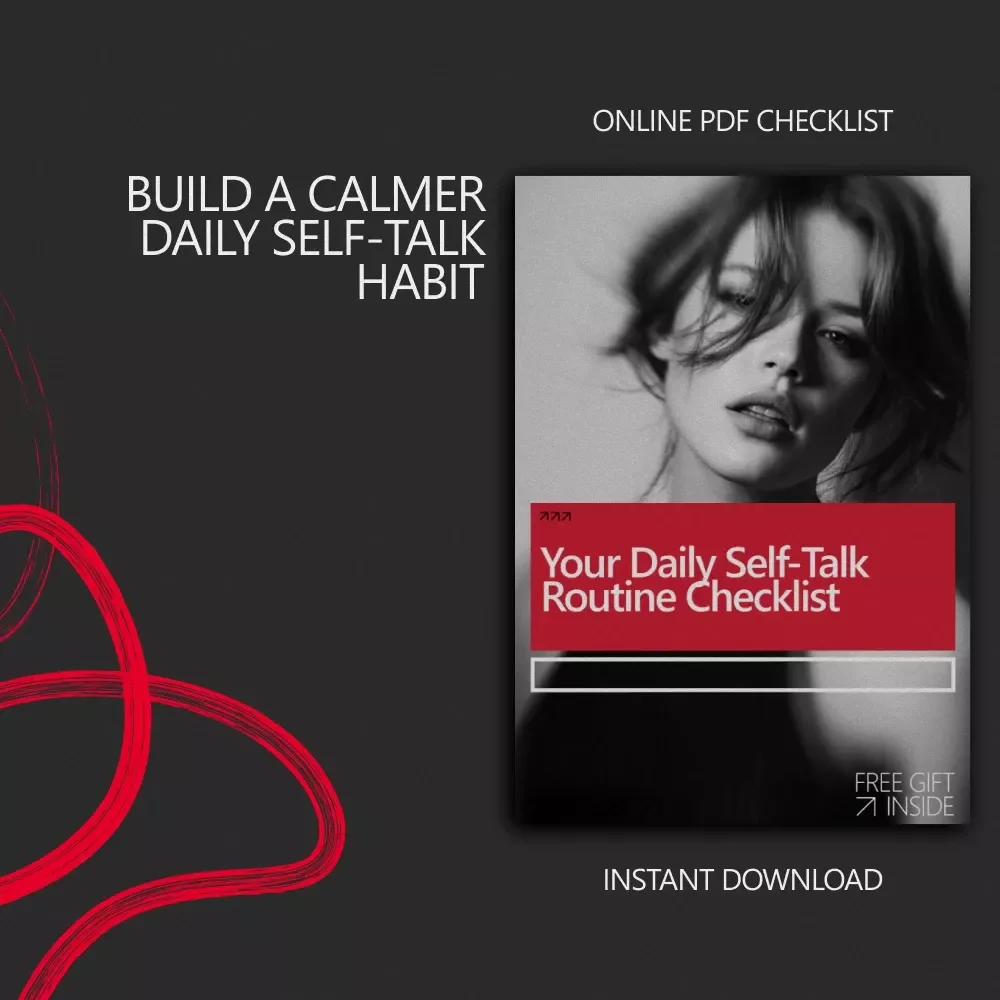Your Daily Self-Talk Routine Checklist | Daily Self Talk Routine Printable Mindset Reset Tool | Simple Mental Health & Confidence Builder