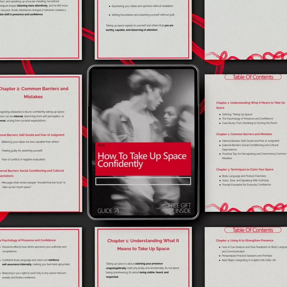 How to Take Up Space Confidently: Digital Guide, eBook, and Checklist for Building Presence, Confidence, and Authority