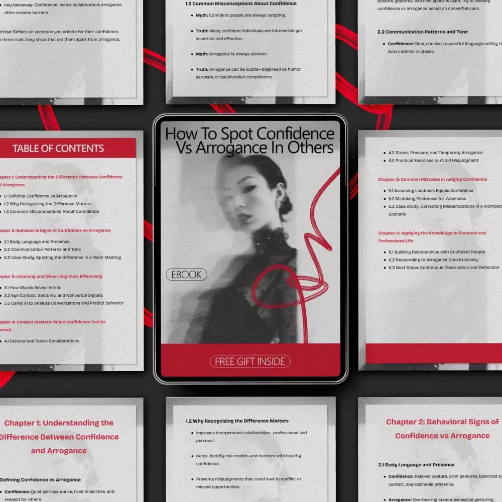 How to Spot Confidence vs Arrogance in Others | Practical eBook Guide on how to tell confidence vs arrogance in others for Work, Relationships & Everyday Life