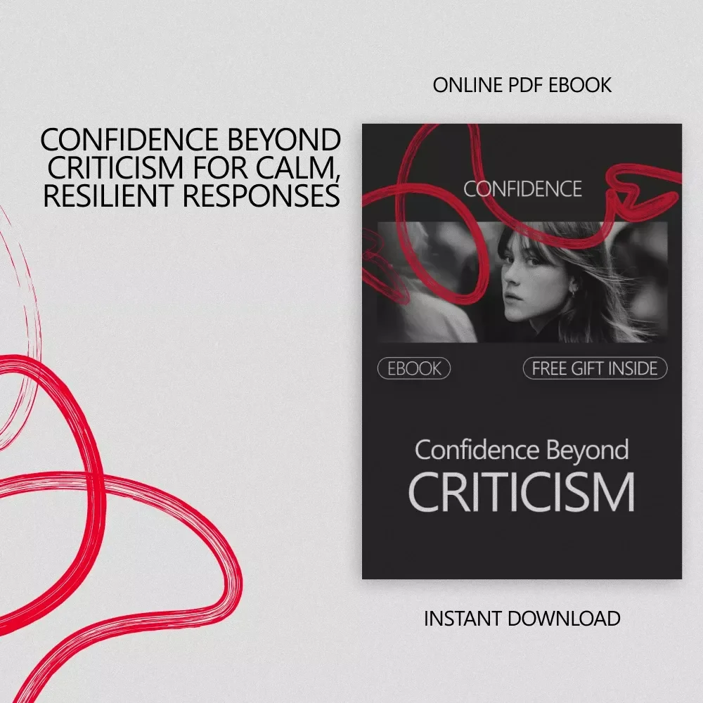 Confidence Beyond Criticism – Ebook Guide on how to not take criticism personally, Build Emotional Resilience & Calm Confidence