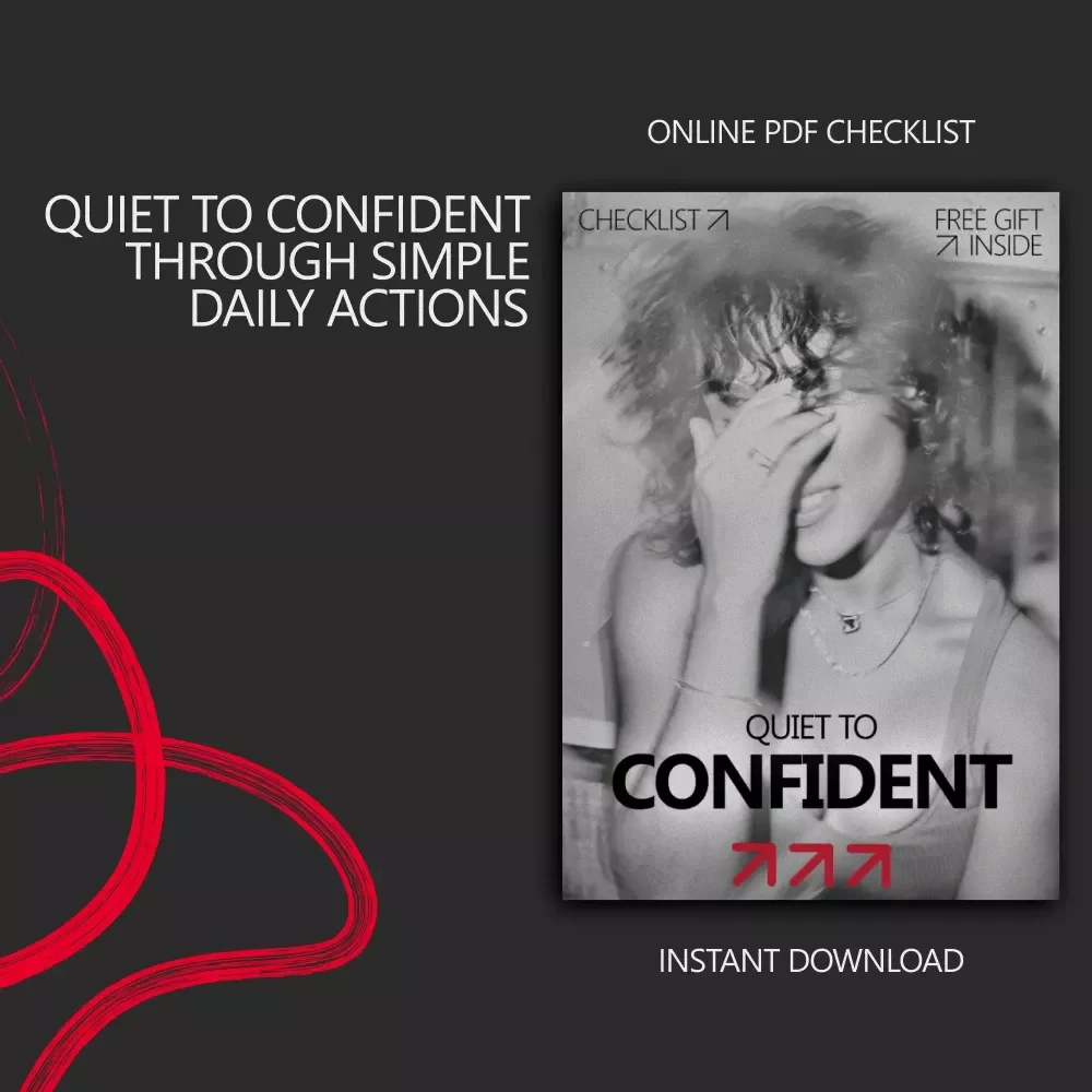 Quiet to Confident – AI-Powered Confidence Checklist | Confidence Improvement for Shy People with AI | Digital Download