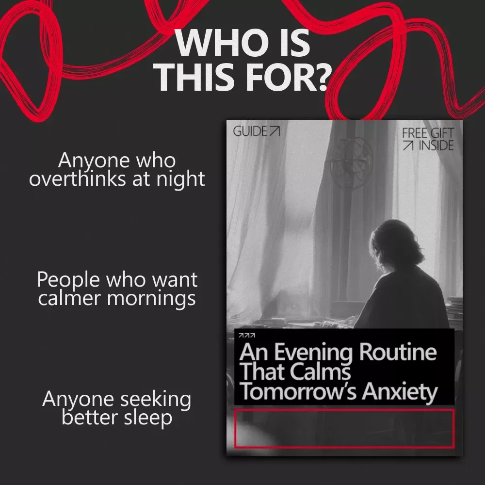 An Evening Routine That Calms Tomorrow’s Anxiety | Evening Routine to Reduce Next-Day Anxiety Digital Guide for Better Sleep, Calmer Mornings & Mental Clarity