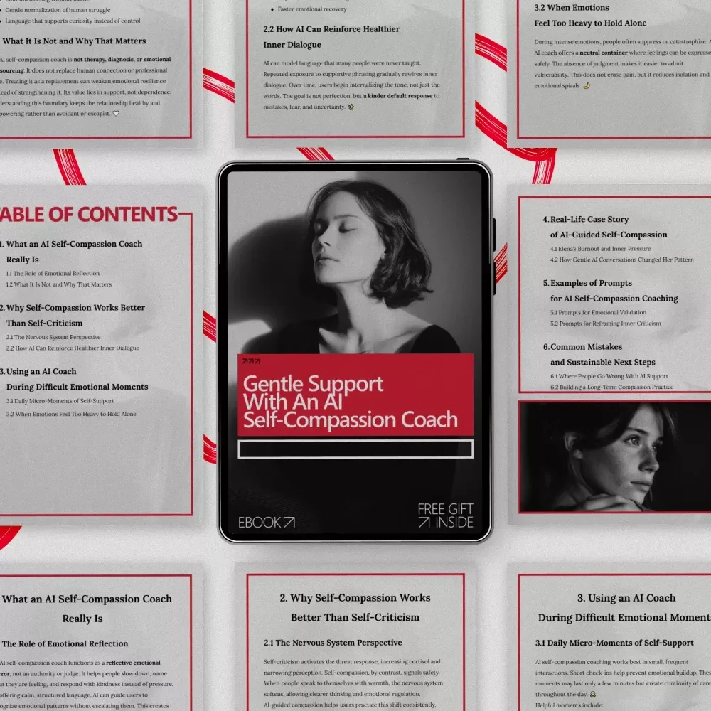 Gentle Support With an AI Self-Compassion Coach | Digital Ebook Guide for Emotional Healing, Inner Dialogue & Mindful Self-Care | ai self compassion coach