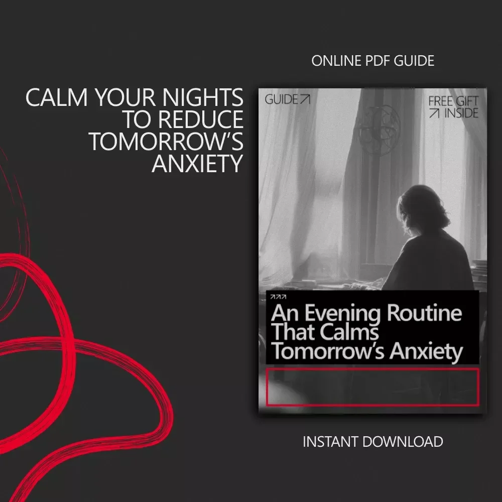 An Evening Routine That Calms Tomorrow’s Anxiety | Evening Routine to Reduce Next-Day Anxiety Digital Guide for Better Sleep, Calmer Mornings & Mental Clarity