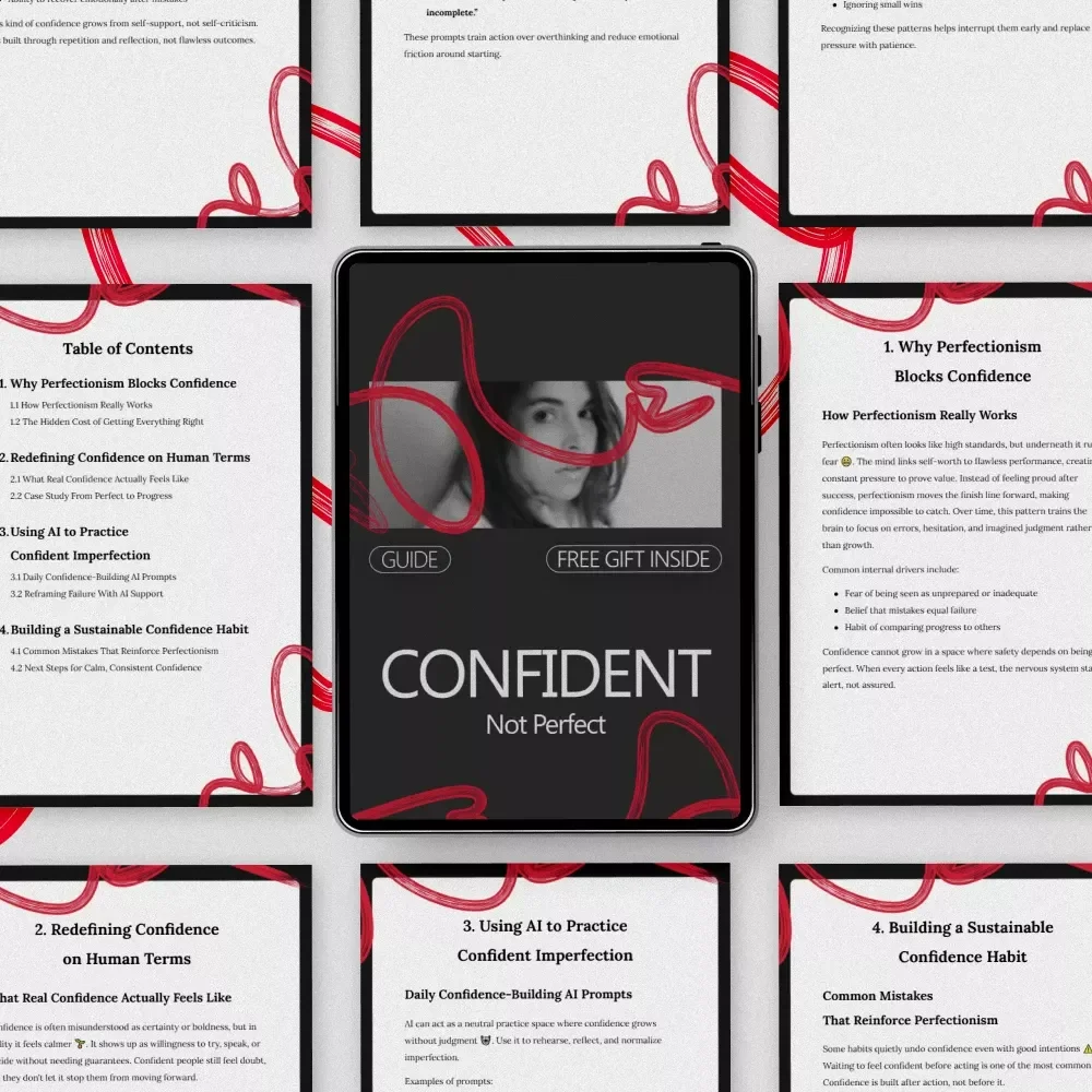 Confident, Not Perfect | A Practical Guide on how to be confident without perfectionism for Calm Self-Trust & Real Progress