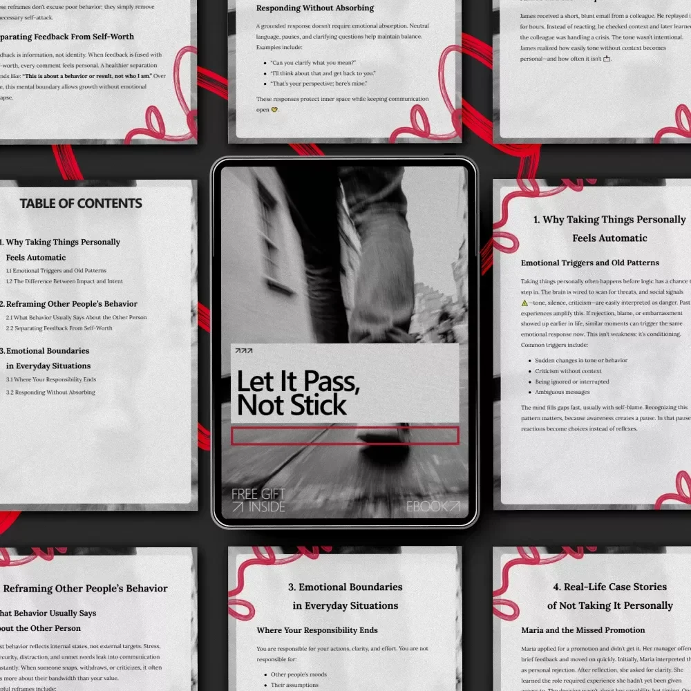 Let It Pass, Not Stick: A Practical eBook on how to not take things personally, Build Emotional Boundaries, and Stay Calm in Everyday Situations