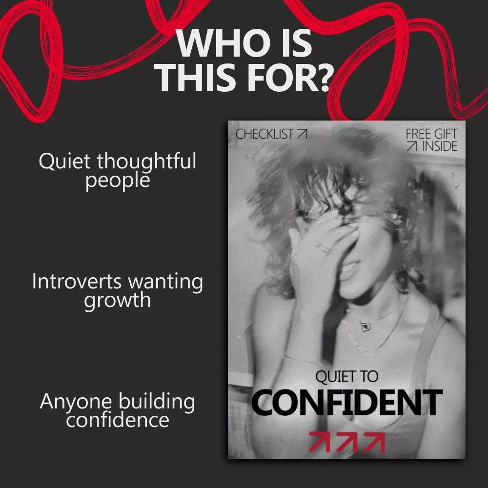 Quiet to Confident – AI-Powered Confidence Checklist | Confidence Improvement for Shy People with AI | Digital Download