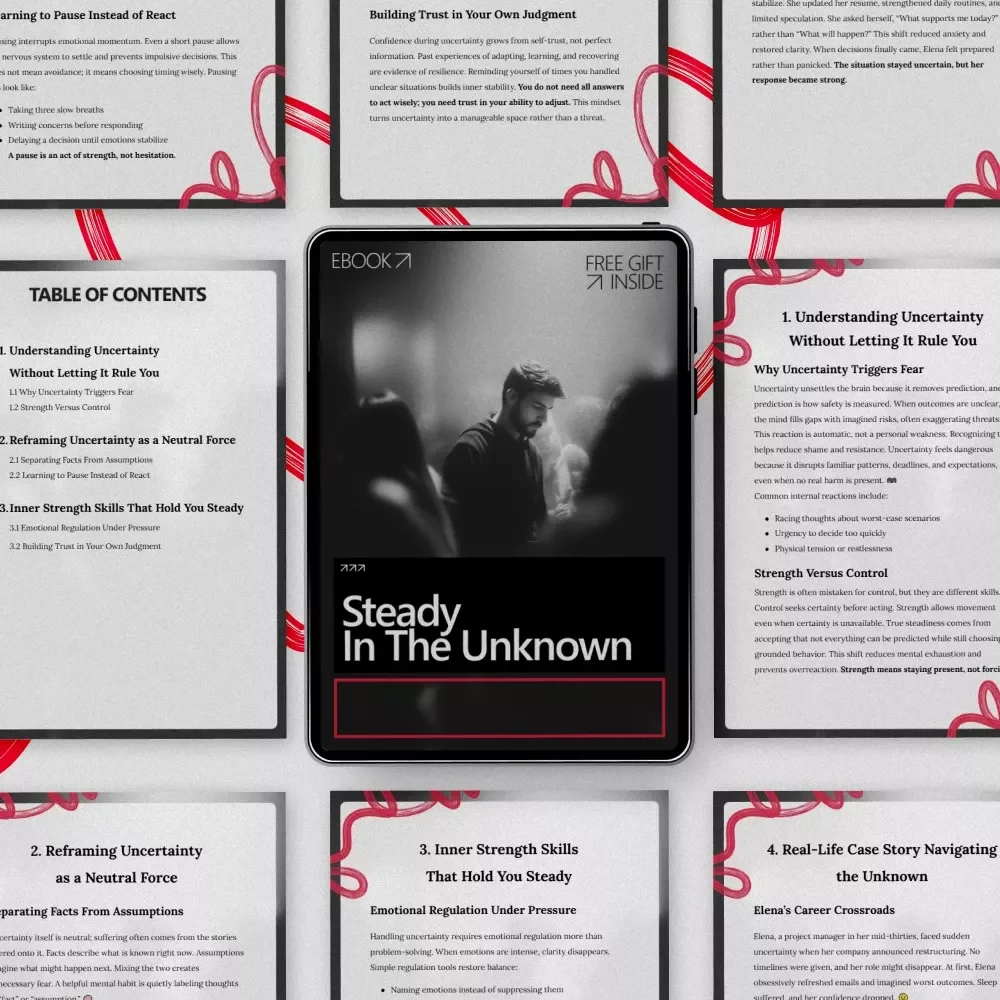 Steady in the Unknown: An Empowering eBook on how to handle uncertainty with strength, Build Inner Stability, and Move Forward with Calm Confidence