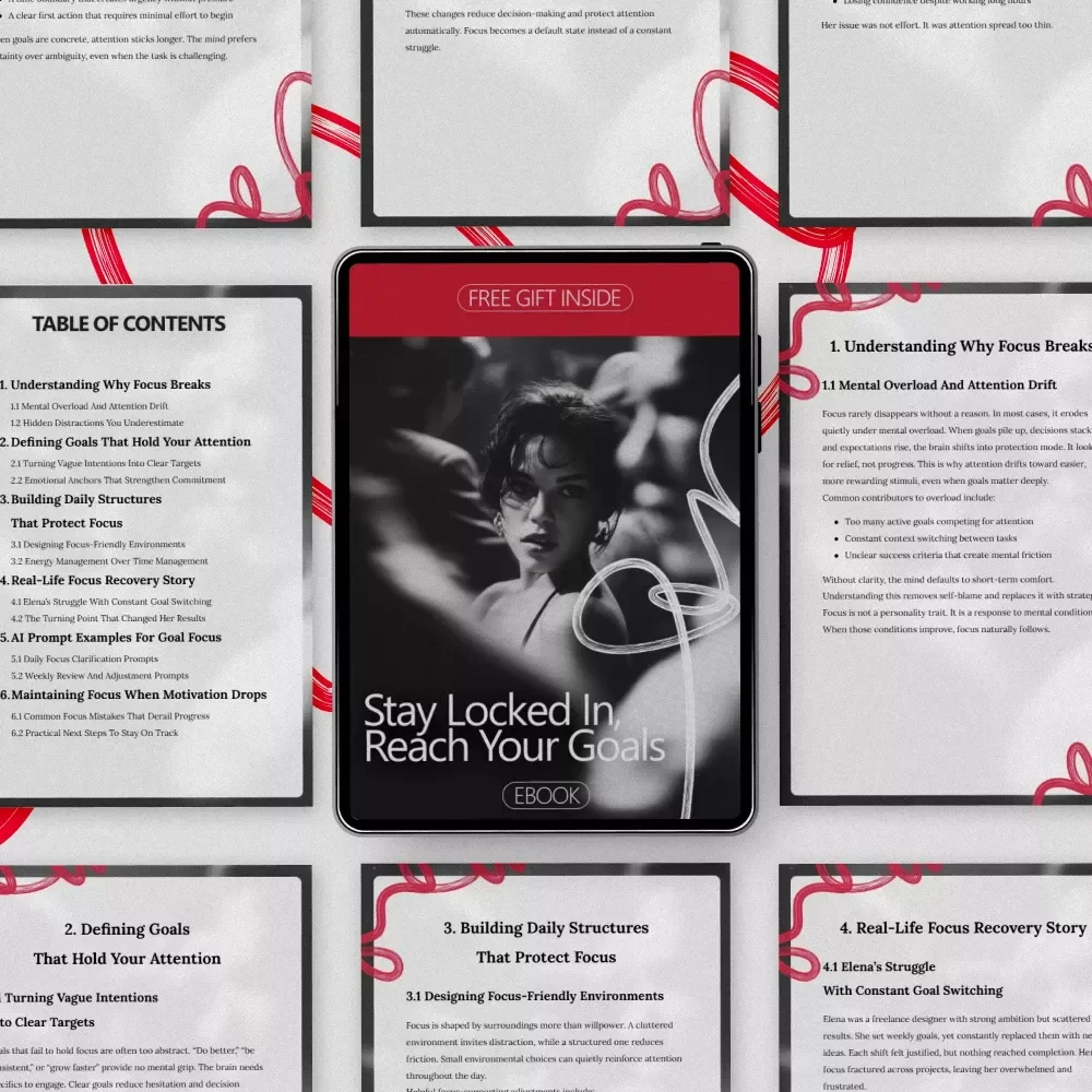 Stay Locked In, Reach Your Goals – Practical eBook on how to stay focused on your goals, build clarity, and protect daily focus