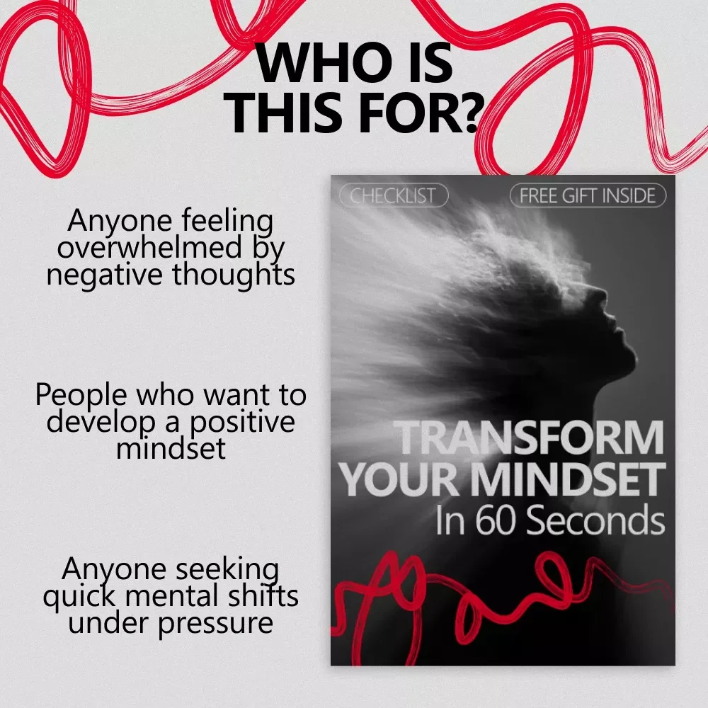Transform Your Mindset in 60 Seconds: How to Change a Negative Thought Quickly – Digital Download Checklist