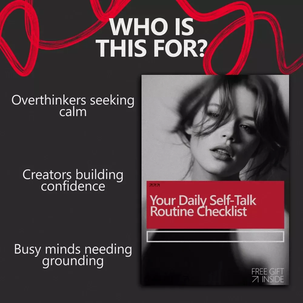 Your Daily Self-Talk Routine Checklist | Daily Self Talk Routine Printable Mindset Reset Tool | Simple Mental Health & Confidence Builder