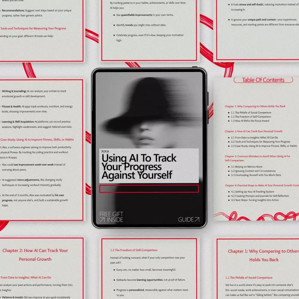 Using AI to Track Your Progress Against Yourself | Digital Guide on Personal Growth, Self-Comparison & AI Productivity | Downloadable eBook for Habits, Goals & Self-Improvement