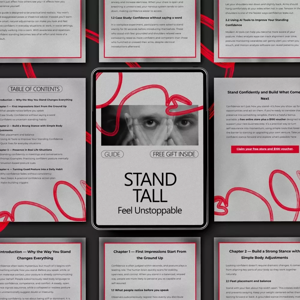 Stand Tall Feel Unstoppable – Confidence Guide for How to Stand to Look More Confident | Body Language & Posture Digital Download