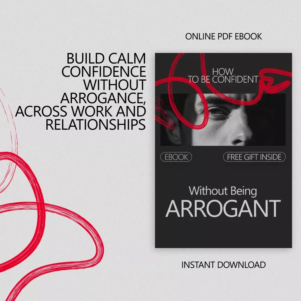 How to Be Confident Without Being Arrogant | Practical Confidence Guide eBook for Quiet Self-Assurance & Respectful Communication