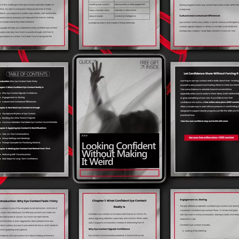Looking Confident Without Making It Weird – A Simple Guide to Confident Eye Contact, How Much Is Too Much & Social Confidence Skills