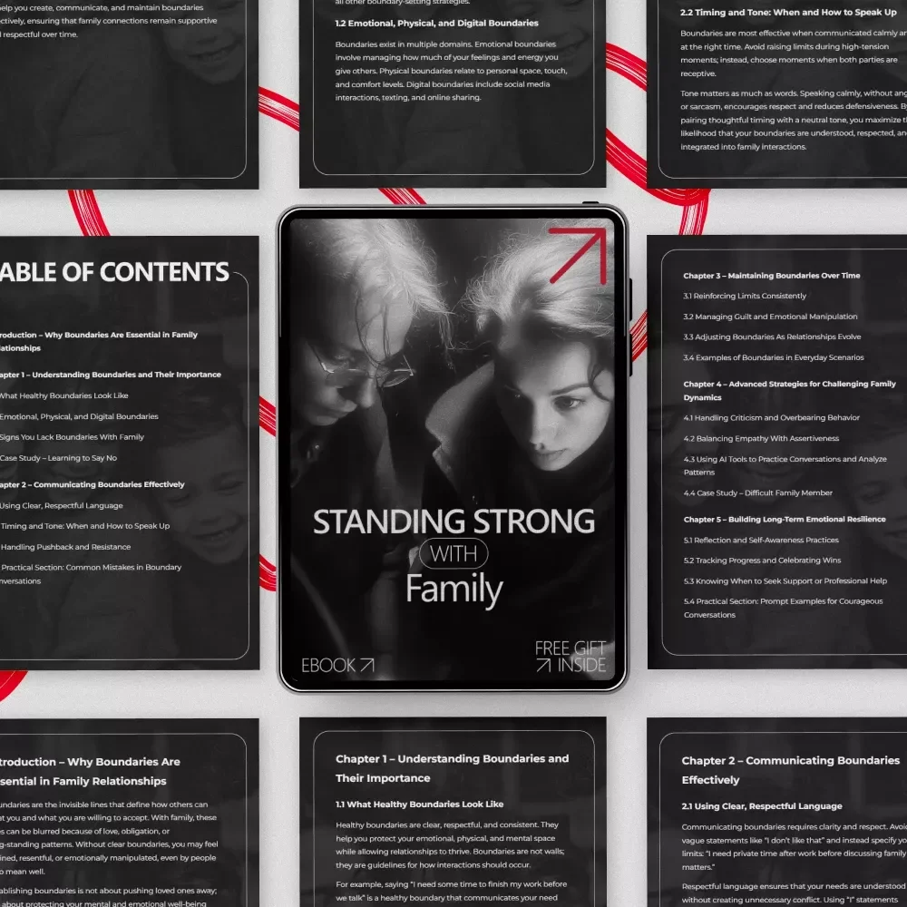 Standing Strong With Family – Practical Guide on How to Set Boundaries With Family | Emotional Resilience & Healthy Relationships eBook
