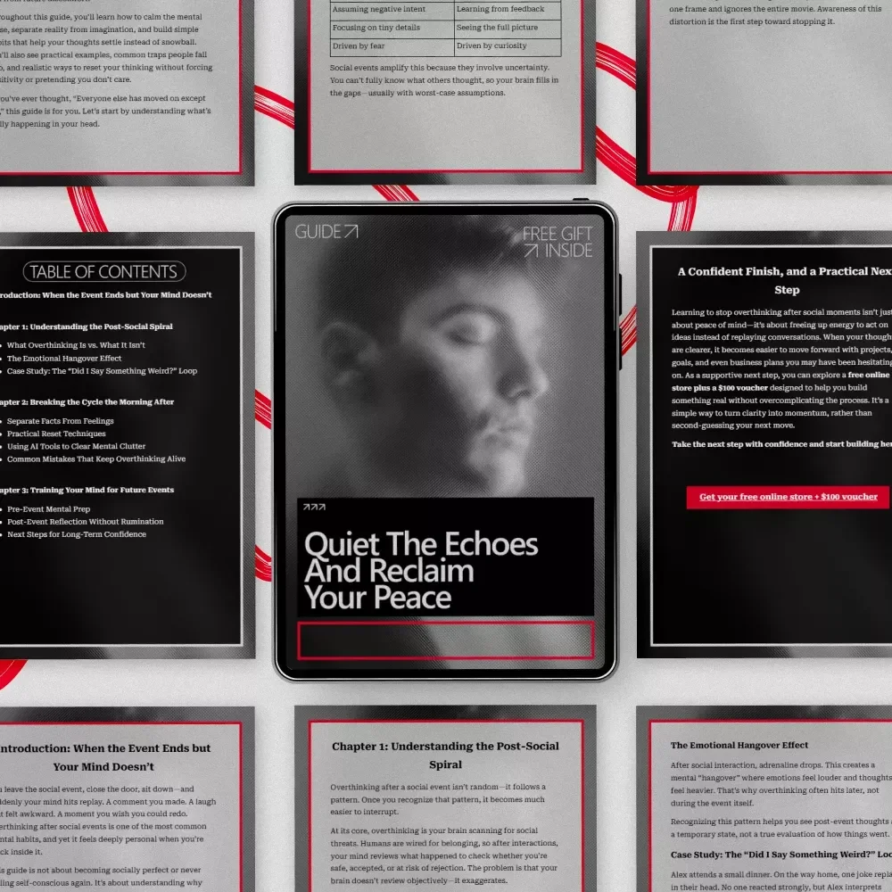 Quiet the Echoes and Reclaim Your Peace – A Practical Guide on How to Stop Overthinking After a Social Event, Reduce Post-Event Anxiety & Build Lasting Confidence