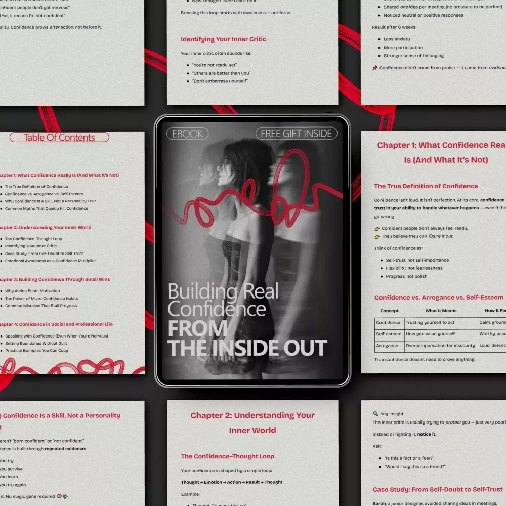 Building Real Confidence (From the Inside Out) | Practical Ebook on How to Build Confidence in Yourself | Mindset, Self-Talk & Personal Growth Guide