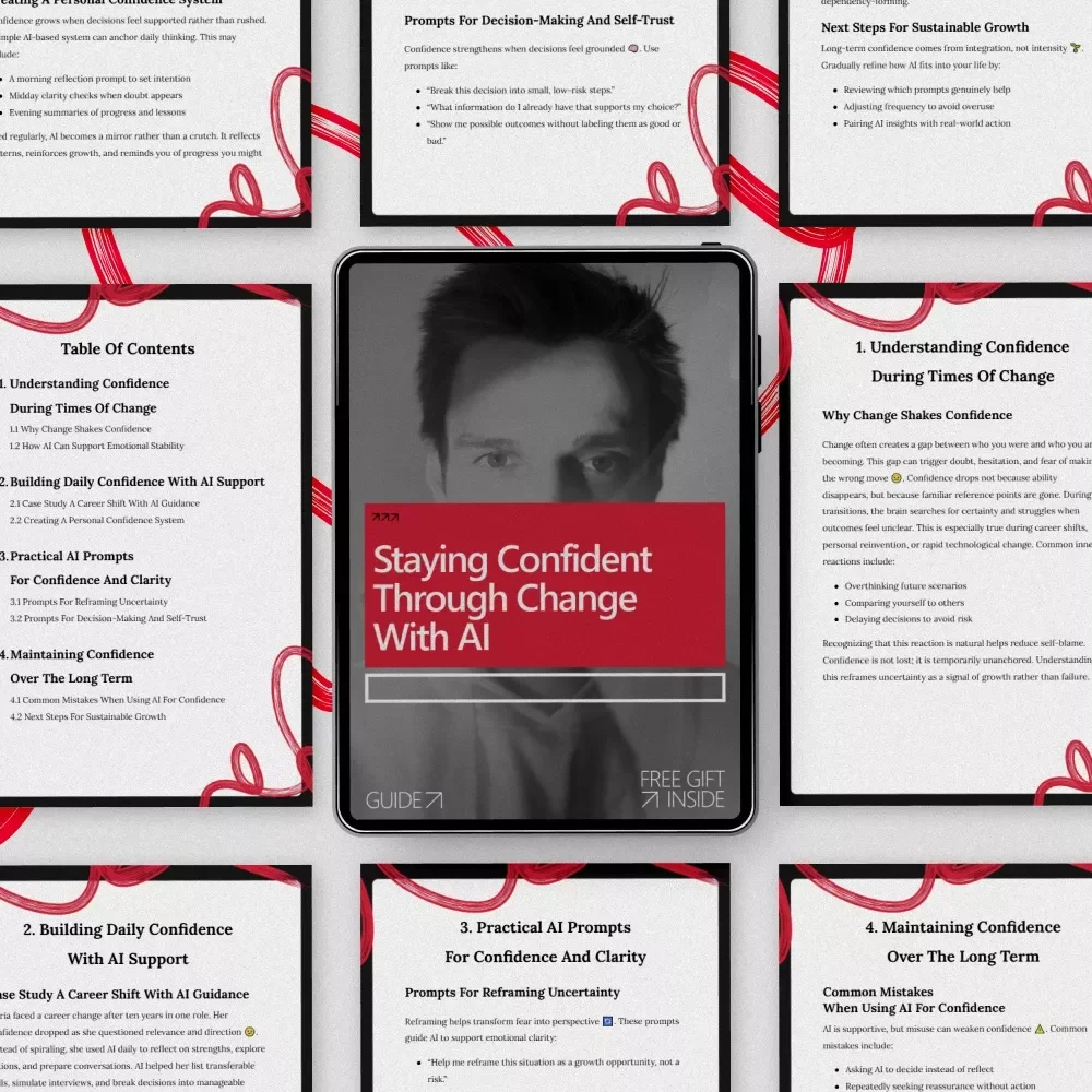 Staying Confident Through Change With AI – A Practical Guide on how to stay confident during change with ai, Career Shifts, Personal Growth & Smart Decision-Making