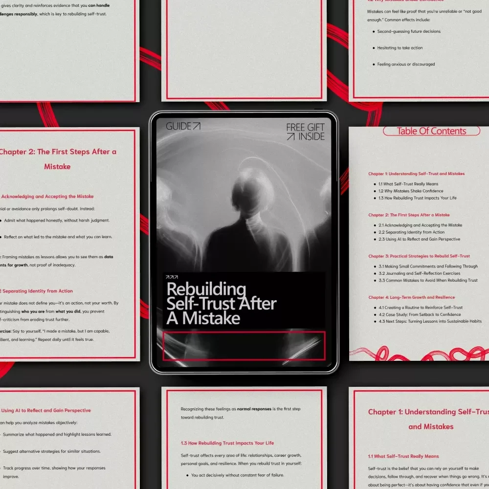 Rebuilding Self-Trust After a Mistake | Guided Self-Reflection eBook for Healing, Confidence & Personal Growth