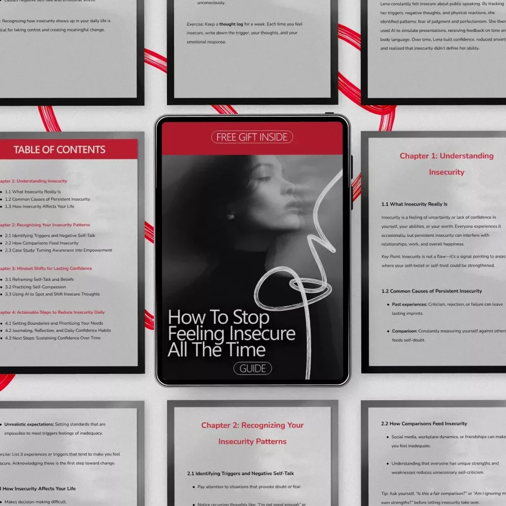 How to Stop Feeling Insecure All the Time – Practical Confidence Guide for Overthinking, Self-Doubt & Low Self-Esteem (Digital Download)
