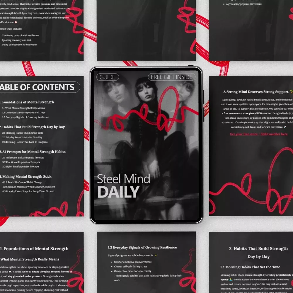 Steel Mind Daily – Practical Guide to Daily Habits for Mental Strength, Resilience & Focused Living