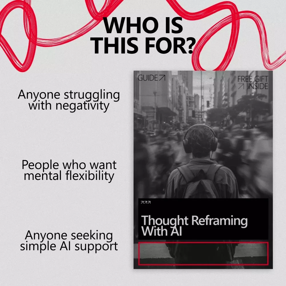 Thought Reframing With AI – A Practical Guide & Digital Download on How AI That Helps You Reframe Negative Thoughts