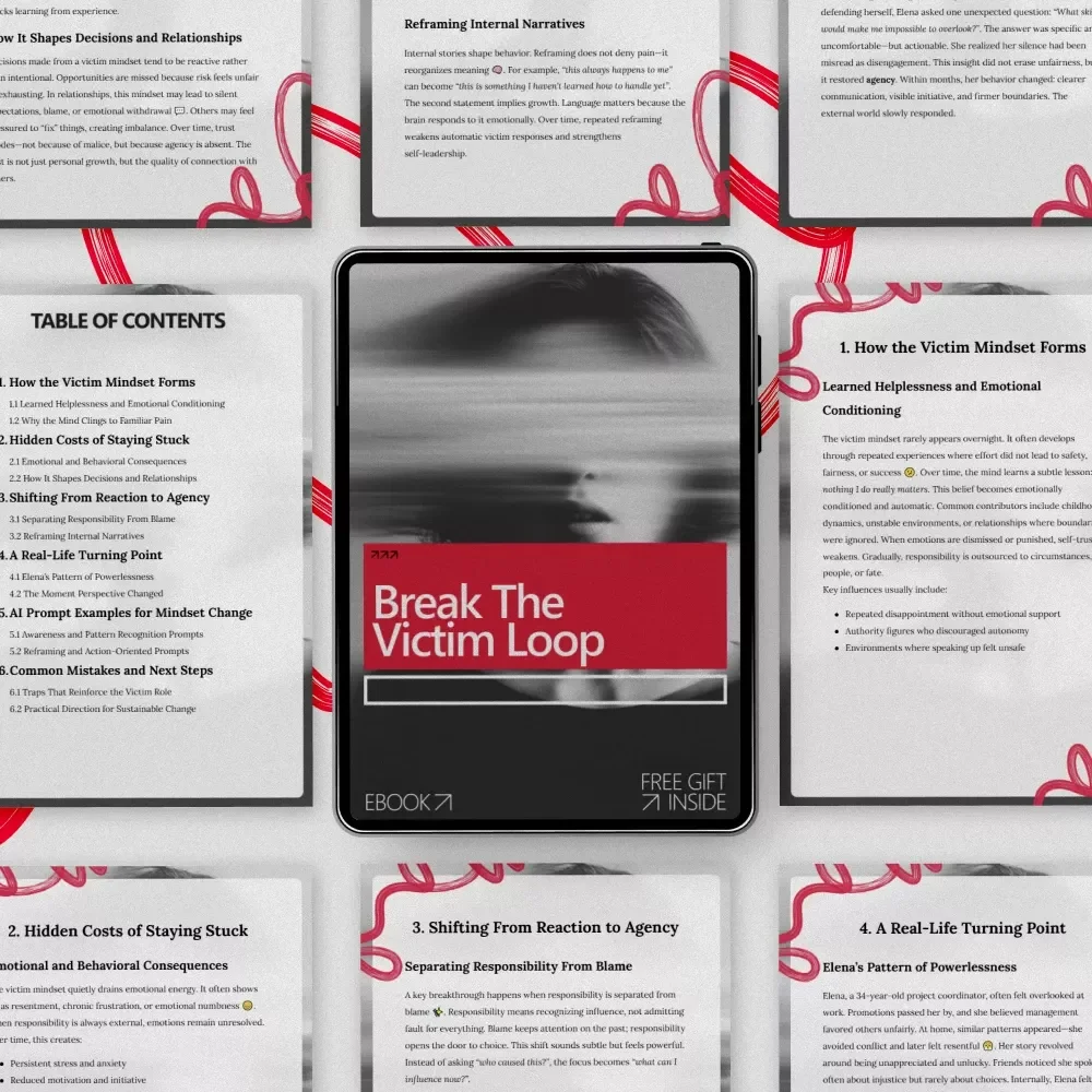 Break the Victim Loop: A Powerful Ebook Guide on how to overcome the victim mindset & Reclaim Personal Agency